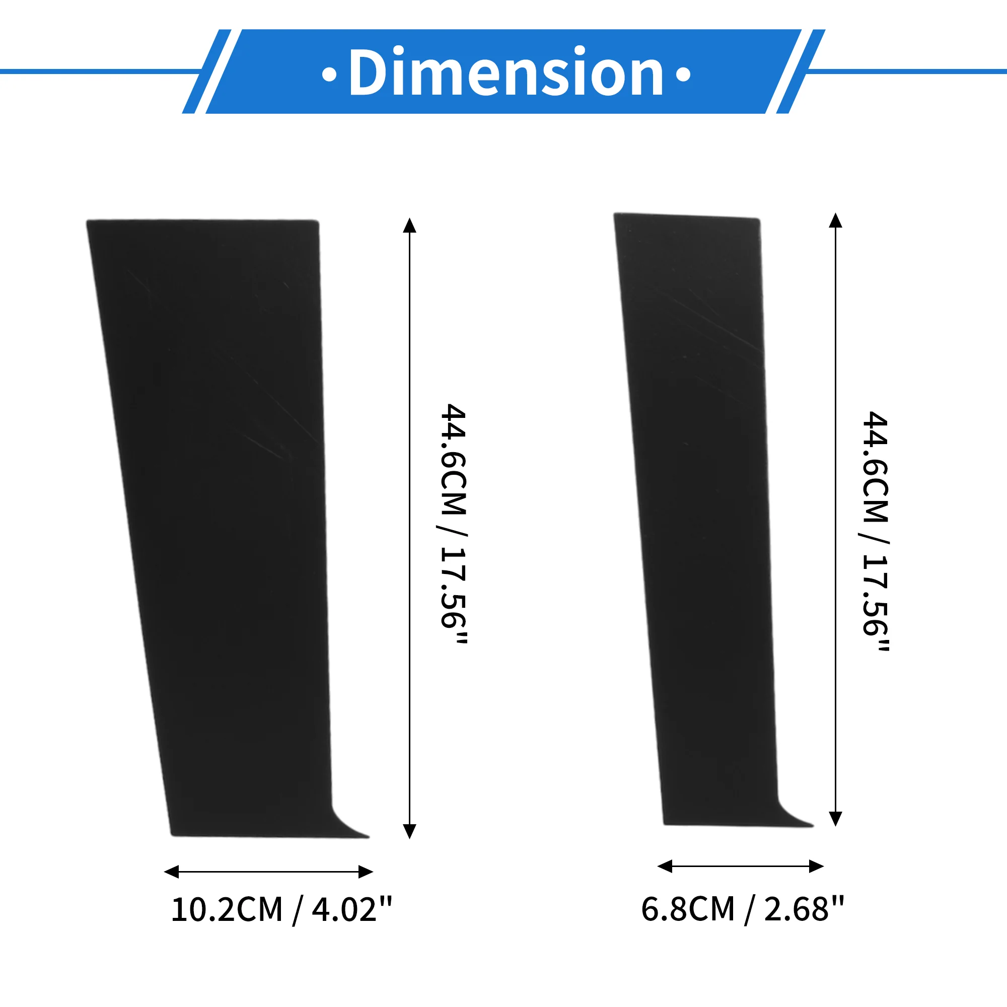 4 Pcs Door Pillar Window Trim for Chevy Colorado 2015-2020 17.56"x4.02" Plastic Black Front Left Right Anti Scratch Sticker Pillar Posts Door Outer Exterior Cover - Image 7