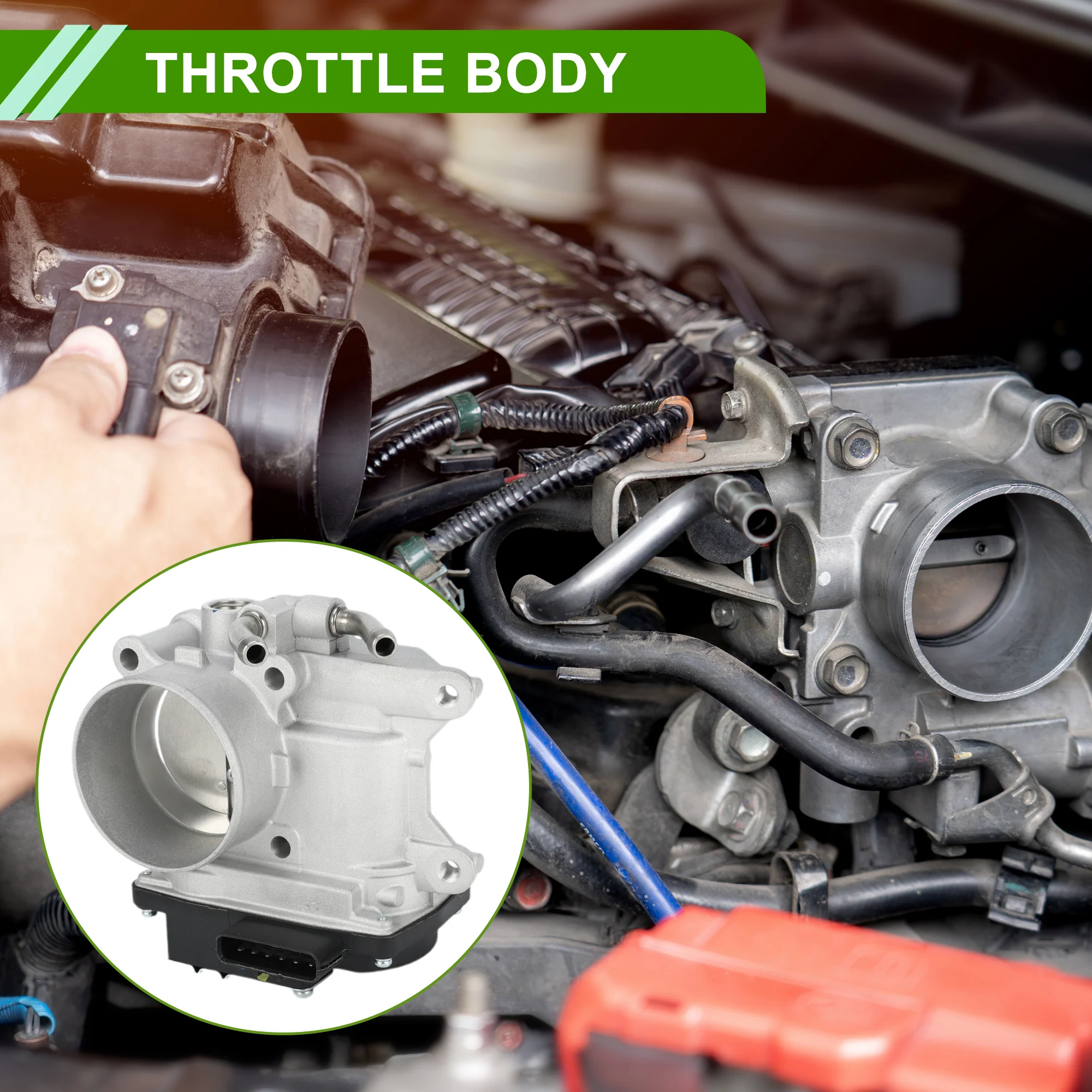 Throttle Body Assembly, 63mm Throttle Body Actuator No.MN137955 for Mitsubishi Endeavor 2004-2011 Aluminum Alloy Black, 1 Pc - Image 3