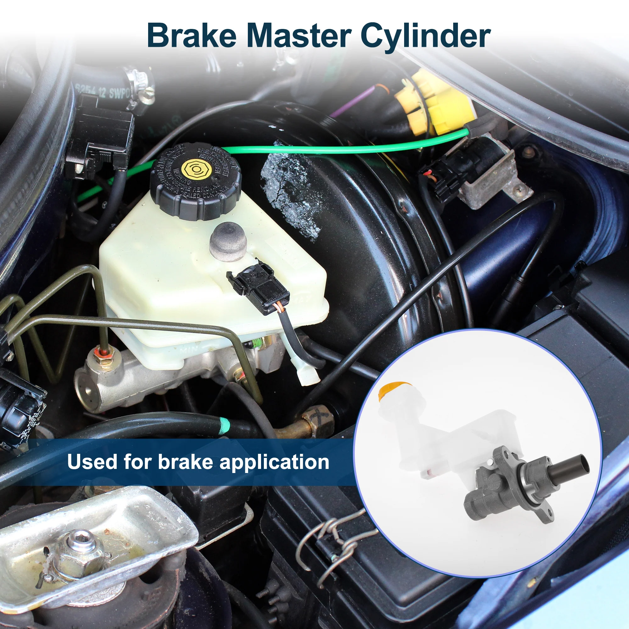 Brake Master Cylinder for Nissan Sentra 2007-2010 Durable No.46010ET010 Engine Compartment Hydraulic Master Cylinder Silver Tone,White 1 Pcs - Image 3