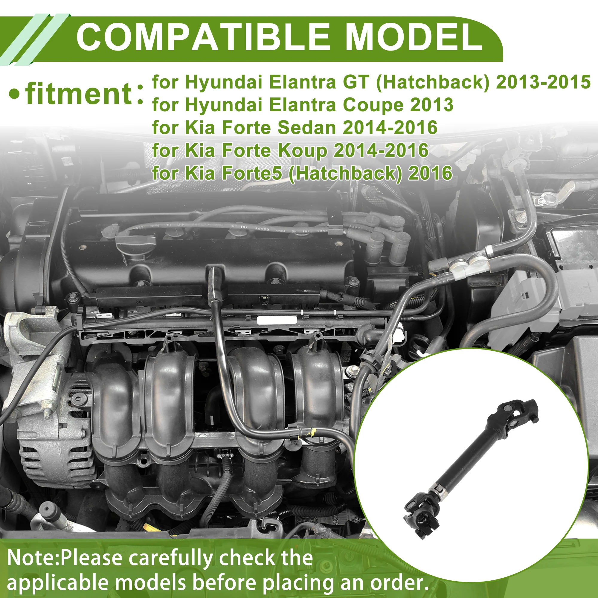 Steering Column Shaft for Hyundai Elantra GT 2013-2015 No.564003X002 Metal - Image 3