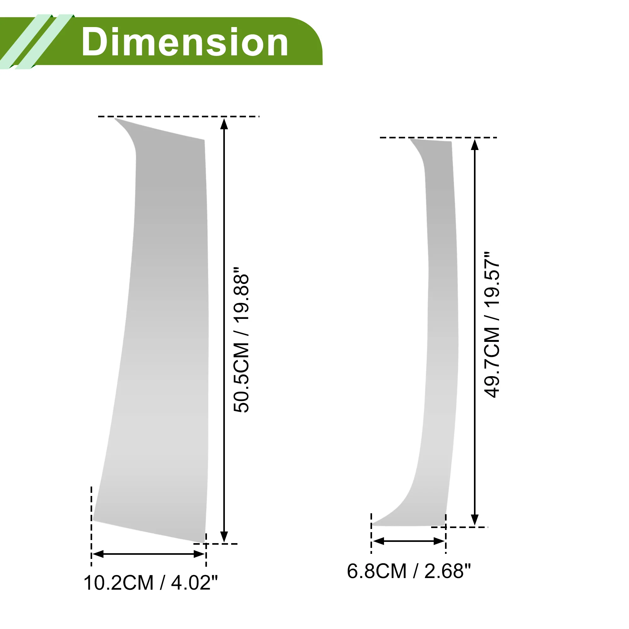 Door Pillar Window Trim for Dodge for Ram 1994-2001 Silver Tone Front Left Right Anti Scratch Sticker Pillar Posts Door Outer Exterior Cover 4 Pcs - Image 5