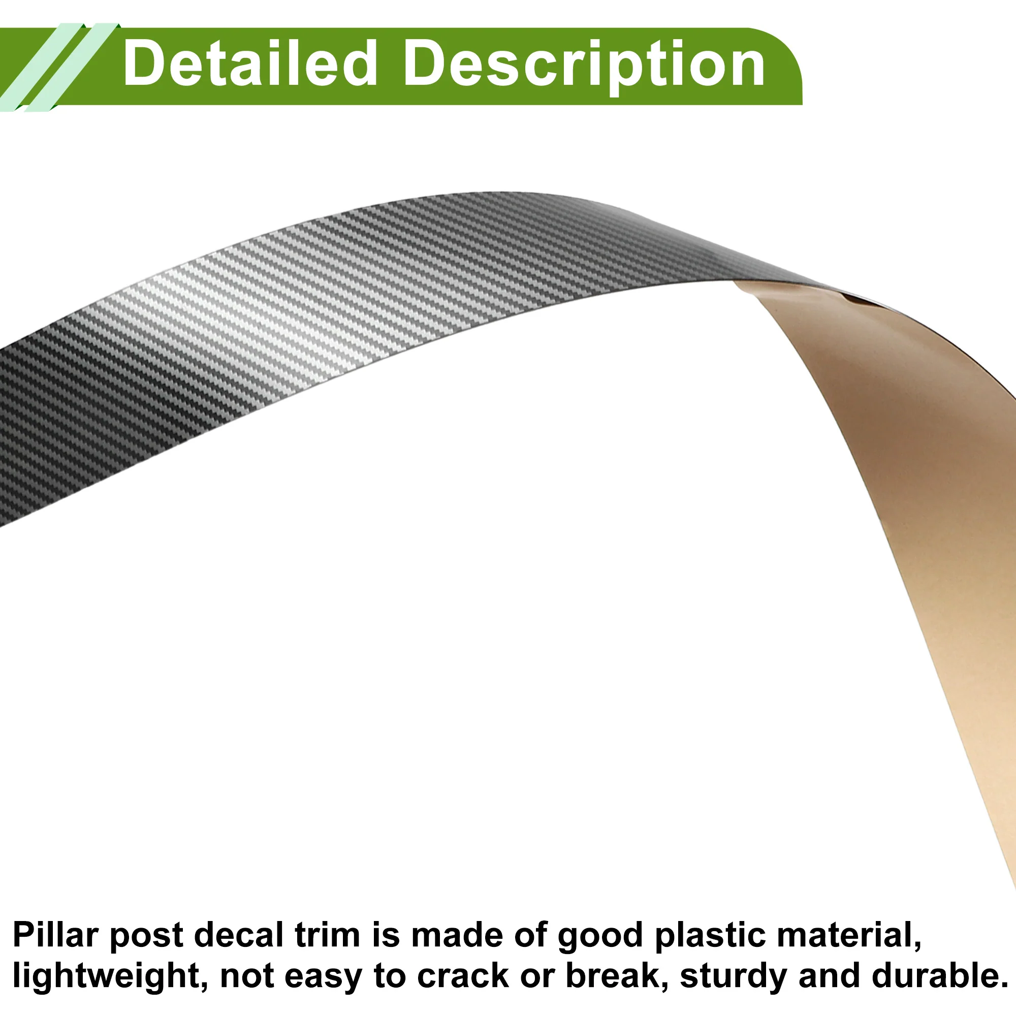 Door Pillar Window Trim for Chevy Trailblazer 2002-2009 Carbon Fiber Pattern Black Front Rear Left Right Anti Scratch Sticker Pillar Posts Cover 8 Pcs - Image 6