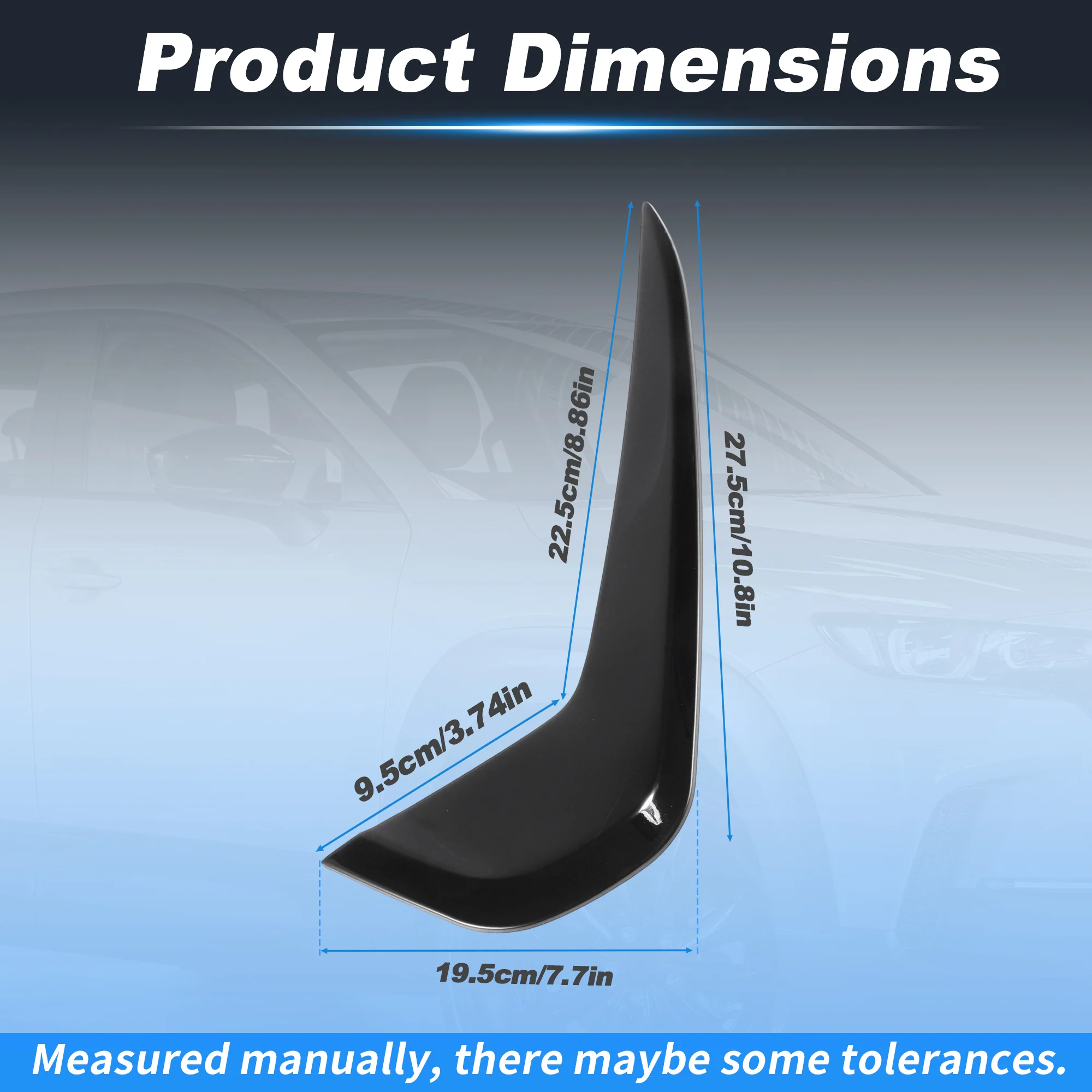 1 Pair Rear Door Window D Pillar Posts Trim Cover for Mazda CX50 2023-2026 Black - Image 5